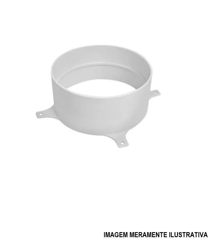 Luva PVC Simples com Fixadores 150 mm Branca Esgoto