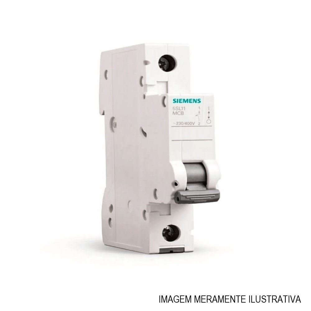 Disjuntor Termomagnético Fixo Unipolar 5SL6 C 10A 10 KA/6 KA 127/220VCA DIN .