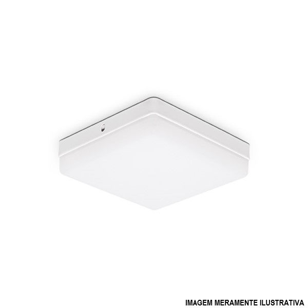 Painel Led Sobrepor 36W Frameless Quadrado 222x222x36 mm 3600 lm 3000K Bivolt 15.000H