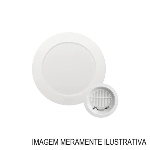 Painel Led Embutir 12W PVC Redondo 165x28 mm 720 lm 6500K Bivolt LYS 20.000H