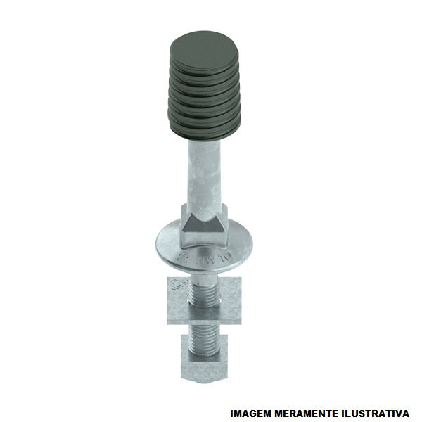 Pino Cruzeta Galvanizado a Fogo para Isolad Porcelana/Polimérico 25 kV 324 mm com Rosca 35 mm