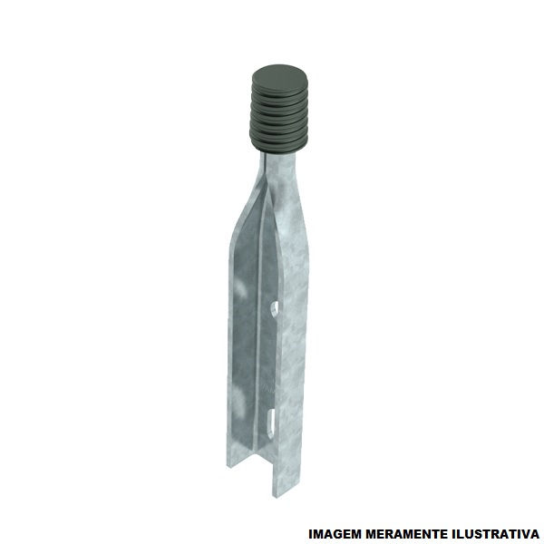 Pino Topo Galvanizado a Fogo para Isolador 25 kV 419 mm com Rosca 35 mm