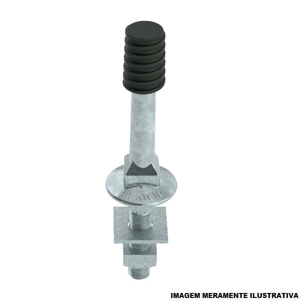 Pino Cruzeta Galvanizado a Fogo para Isolad Porcelana/Polimérico 15 kV 194 mm com Rosca 25 mm