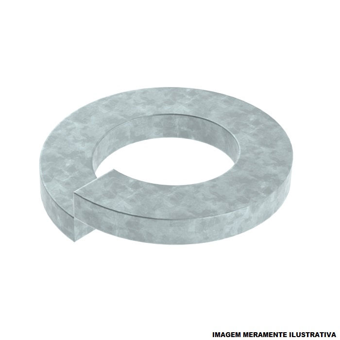 Arruela Redonda Pressão Galvanizada a Fogo M16 Aço Carbono ASTM-A153