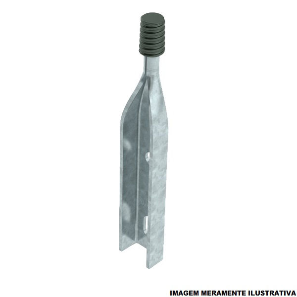 Pino Topo Galvanizado a Fogo para Isolador 15 kV 389 mm com Rosca 25 mm