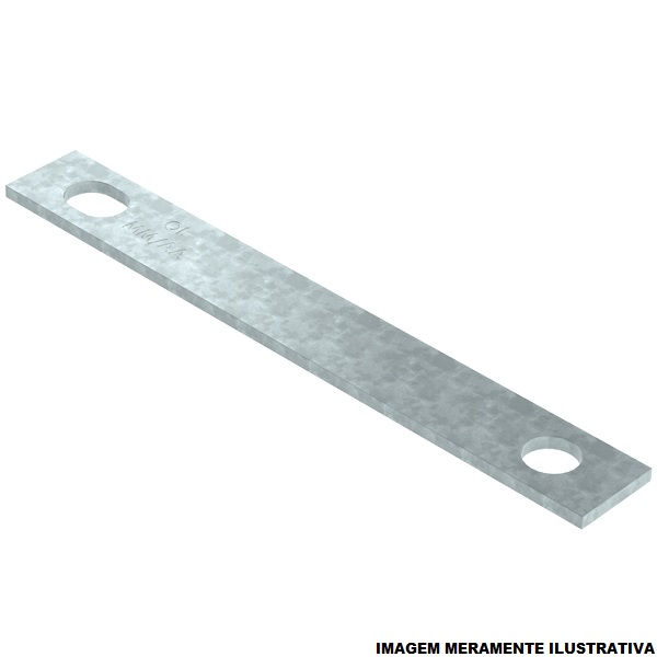 Mão Francesa Mão Francesa Plana Galvanizada a Fogo 5x32x619 mm com Furo Oblongo 18 mm