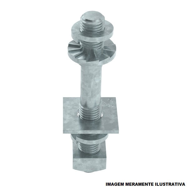 Pino Cruzeta Galvanizado a Fogo para Isolador Pilar 15 kV 140 mm com Rosca M16