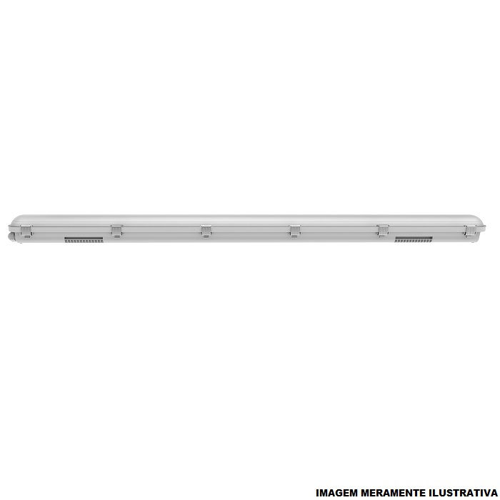 Luminária Industrial Led Luminária Industrial LED Sobrepor Hermética Damp Proof Performance 43W Policarbonato 6450 lm 4000K Bivolt IP65 50.000H 150 cm
