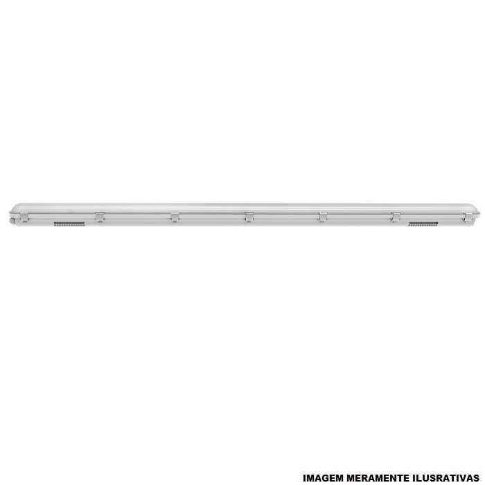 Luminária Industrial Led Luminária Industrial LED Sobrepor Hermética Damp Proof Performance 58W Policarbonato 8700 lm 4000K Bivolt IP65 50.000H 150 cm