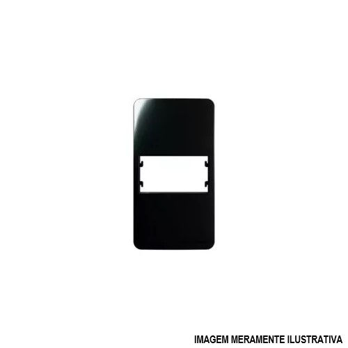 Tampa PVC para 1 Módulo Vertical Sleek Ebony Preta 4x2 com Suporte