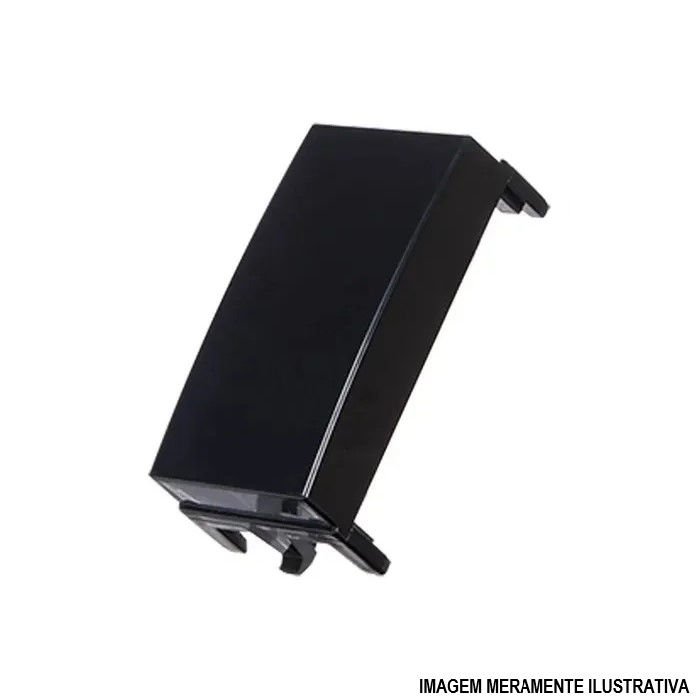 Módulo Módulo Cego PVC Preto Sleek Ebony com 2 Unidades