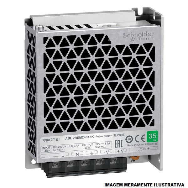 Fonte Alimentação Chaveada Monofásica 1,5A 35W 127/220VCA 24VCC