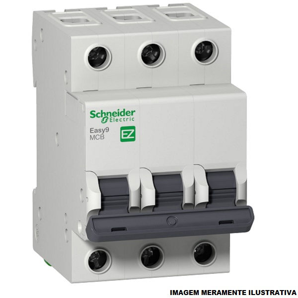 Disjuntor Termomagnético Fixo Tripolar EASY9 C 10A 10 KA/6 KA 220/380VCA DIN