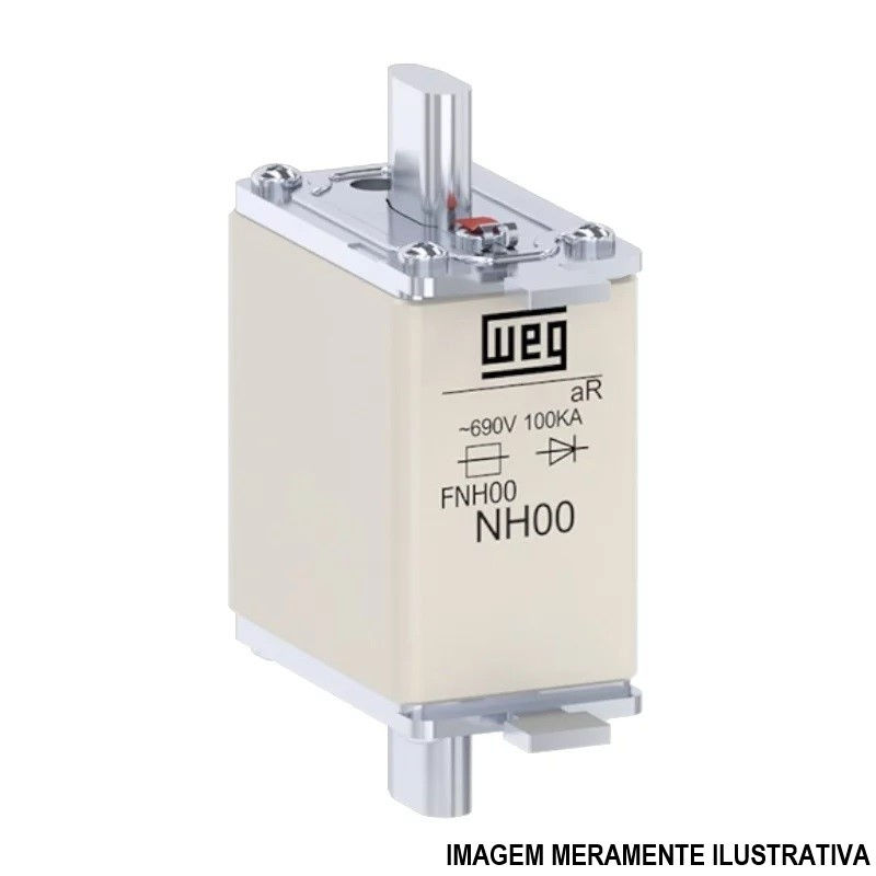 Fusível Fusível NH Porcelana Ultra-Rapido Tamanho 000 25A 30x60x79 mm 690VCA