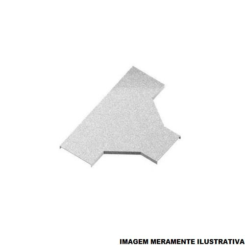 Tampa TE Vertical 90G Encaixe para Eletrocalha Galvanizada Eletrolítica 100x100 mm Descida