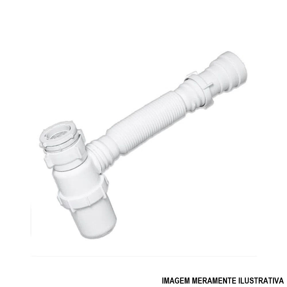Sifão Sifão PVC Extensivo Corrugado Universal Copo DN38/40/48/50 Branco