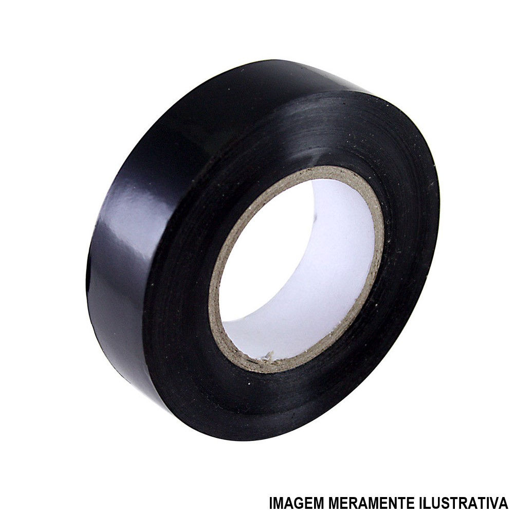 Fita PVC Isolante 750V 90G 18 mmX20 M ESP 0,13 mm Preta Classe C