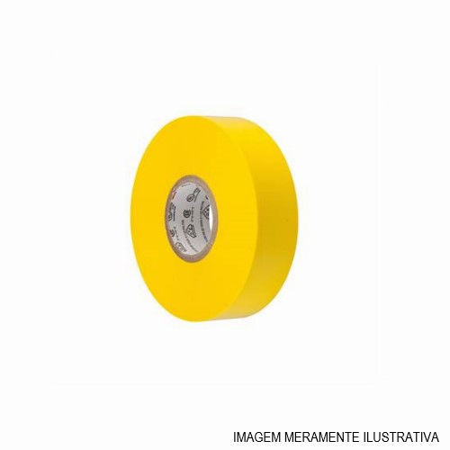 Fita PVC Isolante 750V 90G 18 mmX10 M ESP 0,13 mm Amarela Classe C