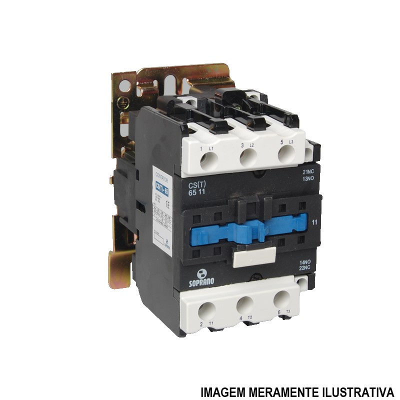 Contator Principal Tripolar 65A 1NA+1NF 220VCA 50/60 Hz Cs(t)
