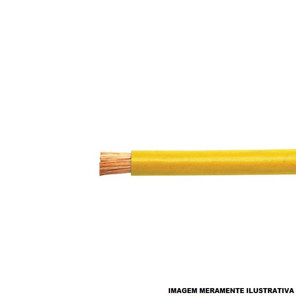 Cabo Cobre Isolado PVC 70G 750V 1x 0,50 mm² Flexível Amarelo NBR 247-3 Classe 5