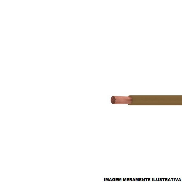 Cabo Cobre Isolado PVC 70G 750V 1x 1,00 mm² Flexível Marrom NBR 247-3 Classe 5