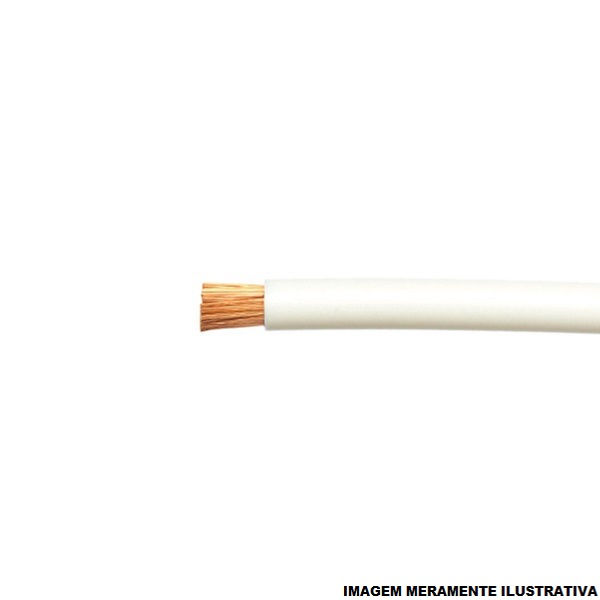 Cabo Cobre Isolado PVC 70G 750V 1x 0,75 mm² Flexível Branco NBR 247-3 Classe 5