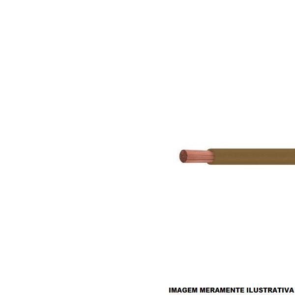 Cabo Cobre Isolado PVC 70G 750V 1x 0,75 mm² Flexível Marrom NBR 247-3 Classe 5