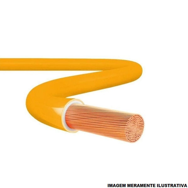 Cabo Cobre Isolado PVC 70G 750V 1x 1,50 mm² Flexível Laranja NBR 247-3 Classe 5