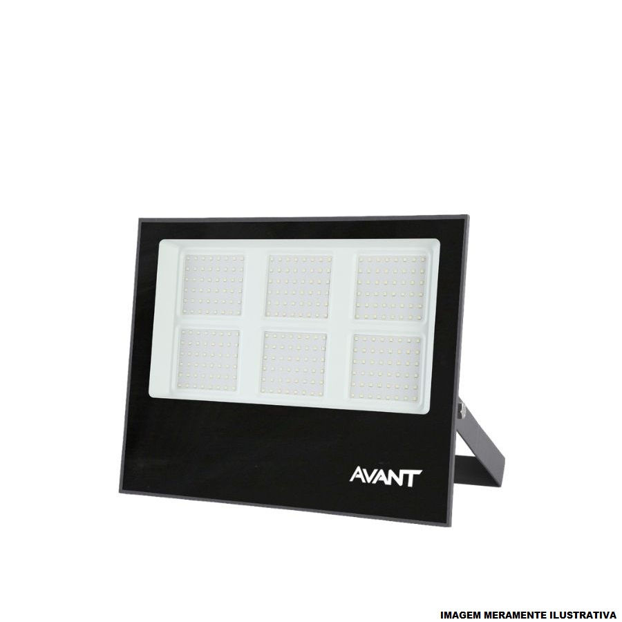 Projetor Led 300W Alumínio SLIM 6500K 22500 lm Bivolt Preto IP66 25.000H