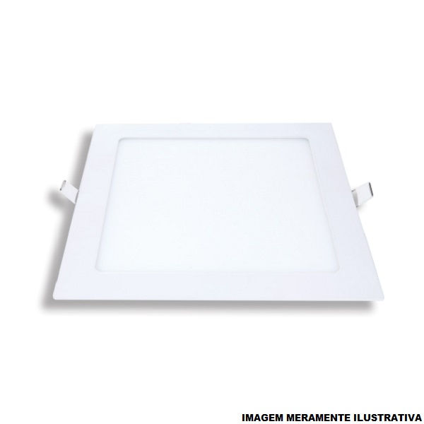 Painel Led Embutir 30W Alumínio Quadrado 400x400x10 mm 2400 lm 3000K Bivolt 25.000H
