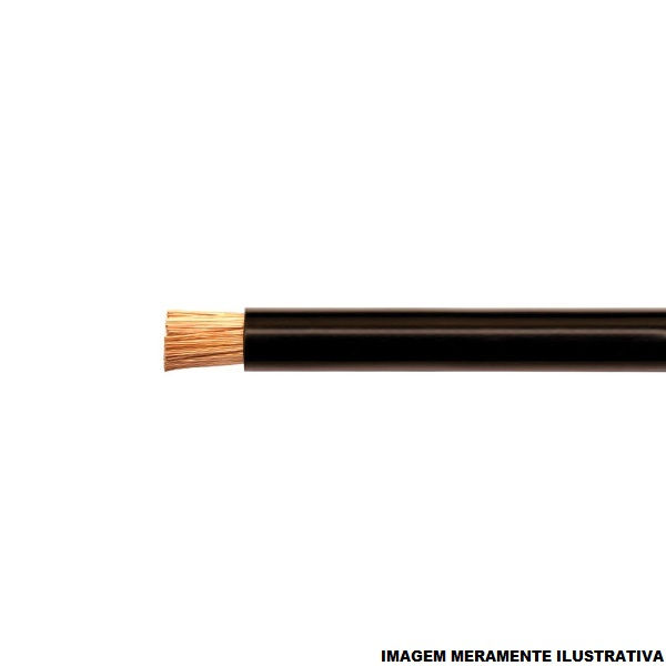 Cabo Cobre Isolado PVC 70G 750V 1x 1,00 mm² Flexível Preto NBR 247-3 Classe 5