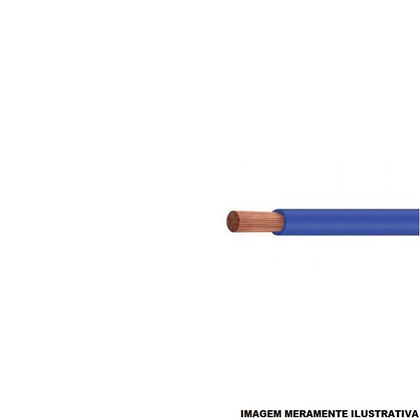 Cabo Cobre Isolado PVC 70G 750V 1x 0,50 mm² Flexível Azul Escuro NBR 247-3 Classe 5