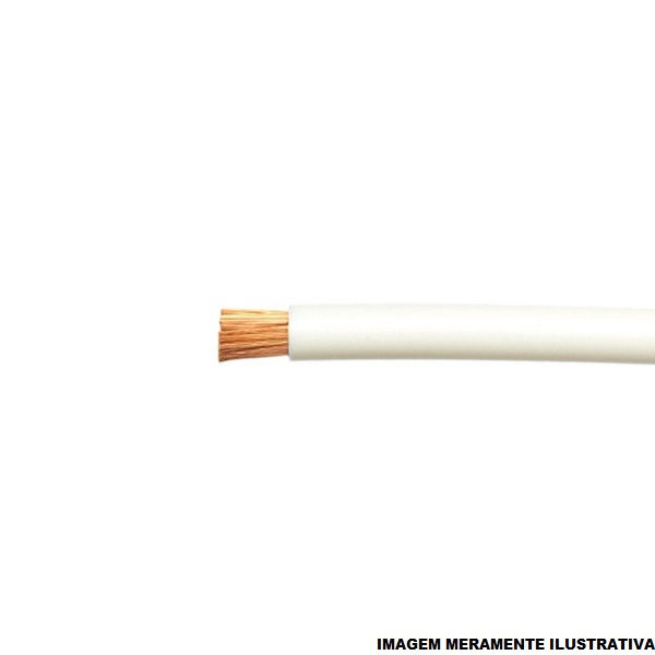 Cabo Cobre Isolado PVC 70G 750V 1x 2,50 mm² Flexível Branco NBR 247-3 Classe 5