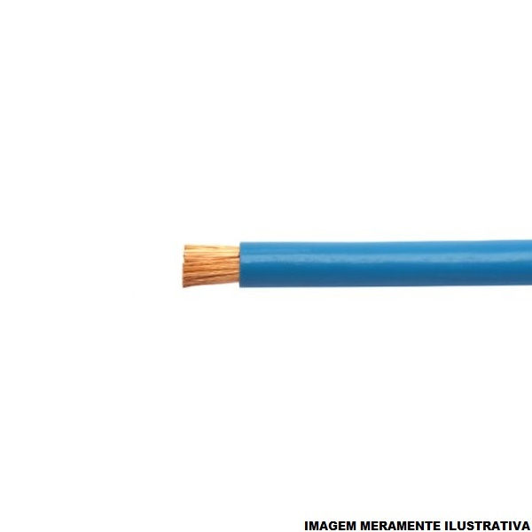 Cabo Cobre Isolado PVC 70G 750V 1x 4,00 mm² Flexível Azul NBR 247-3 Classe 5