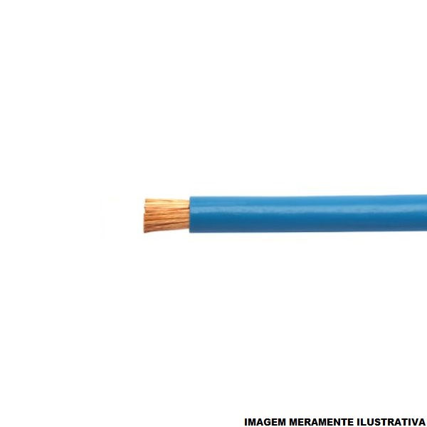 Cabo Cobre Isolado PVC 70G 750V 1x 6,00 mm² Flexível Azul NBR 247-3 Classe 5