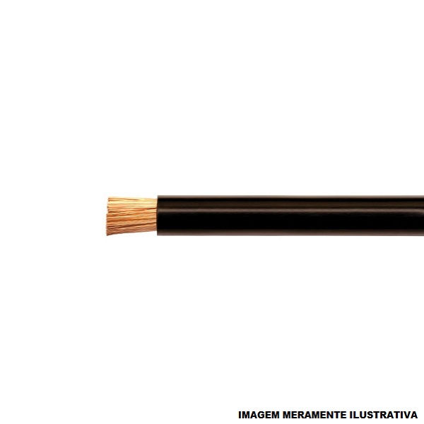 Cabo Cobre Isolado PVC 70G 750V 1x 0,50 mm² Flexível Preto NBR 247-3 Classe 5