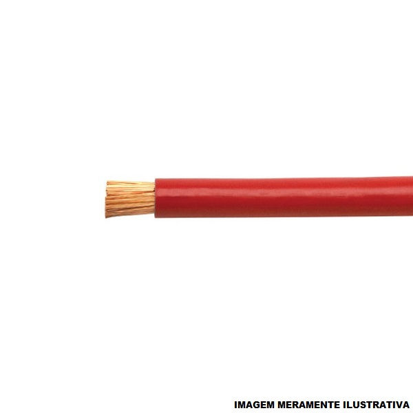 Cabo Cobre Isolado PVC 70G 750V 1x 0,50 mm² Flexível Vermelho NBR 247-3 Classe 5
