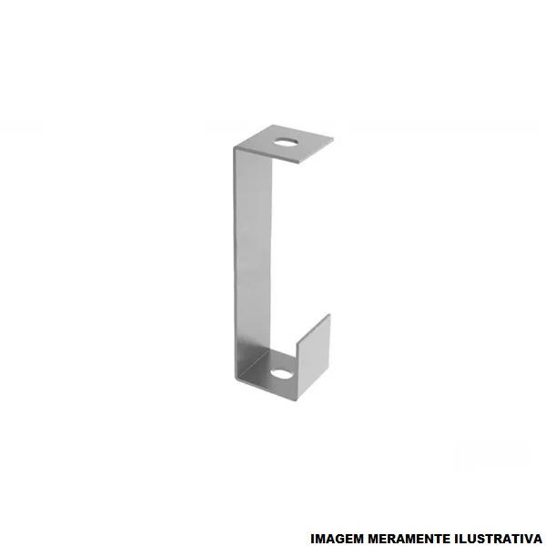 Suporte Gancho Longo para Perfilado Galvanizado Eletrolítico 38x38 mm