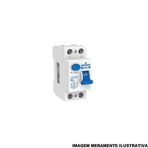 Interruptor dr Bipolar 6 KA 220VCA 25A 30 MA DIN Tipo AC Diferencial Residual