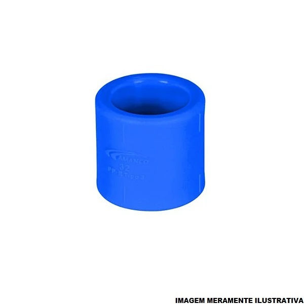 Luva PPR Simples Fêmea/Fêmea 50 mm Industrial Azul