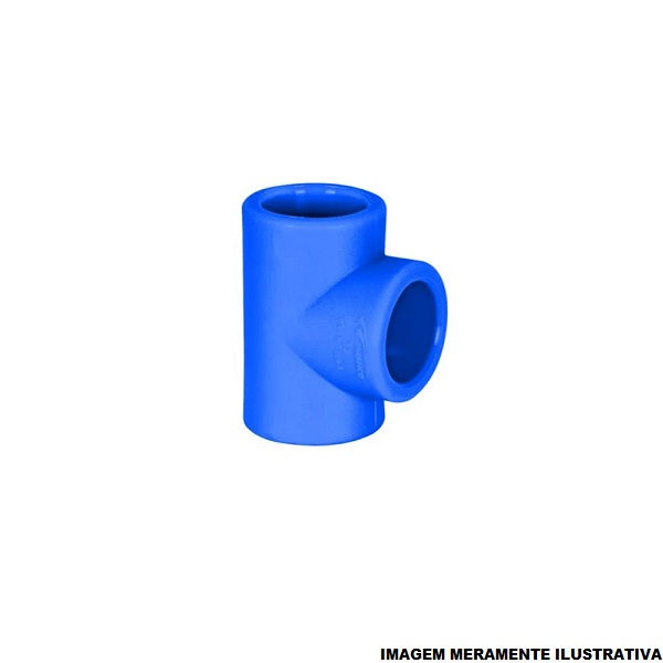 Te PPR Fêmea/Fêmea/Femea 40 mm Industrial Azul