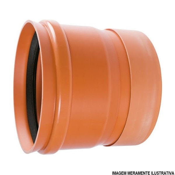 Tampão Tampão PVC Cap sem Anel 100 mm Coletor Laranja Esgoto/Água Pluvial