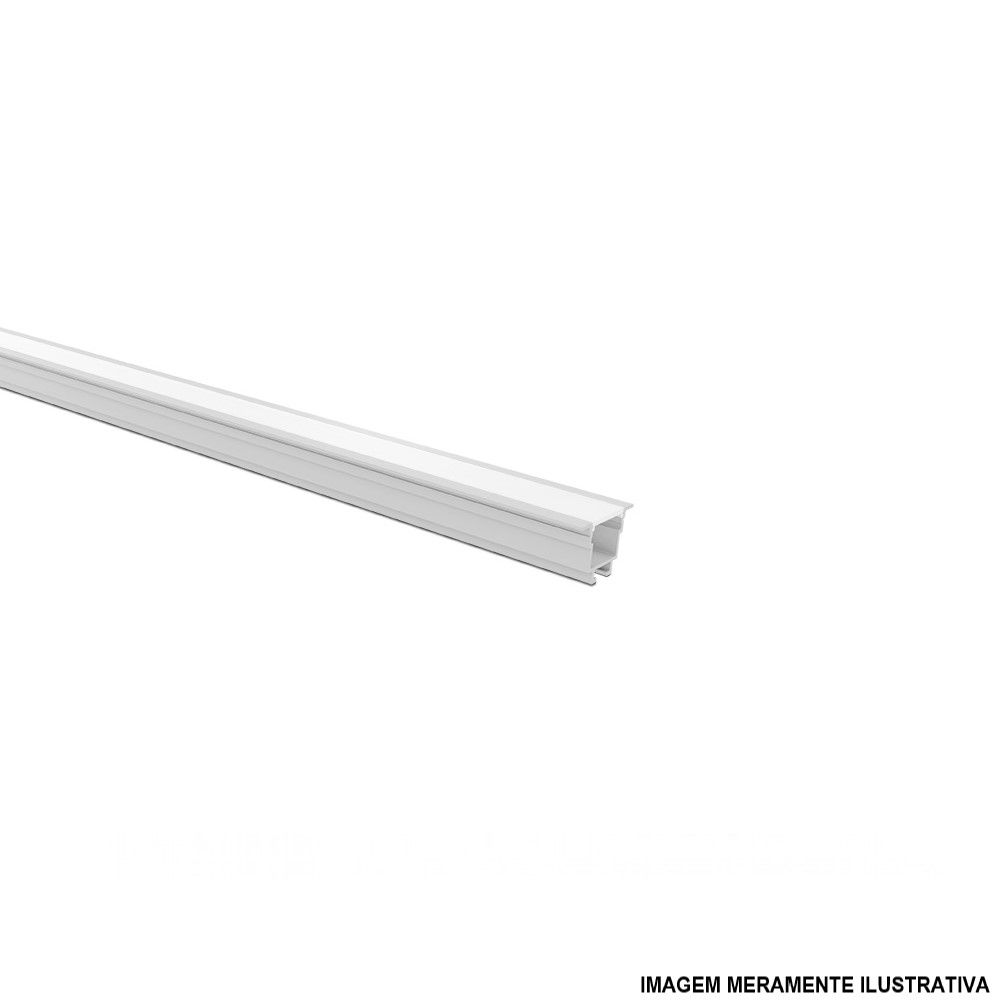 Perfil Embutir Vertex 25 Alumínio Branco 17x25x3000 mm para Fita LED
