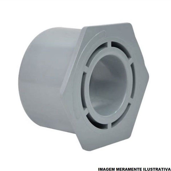 Bucha CPVC Redução Ponta/Bolsa 6"X4" Corzan SCH80 Cinza Industrial