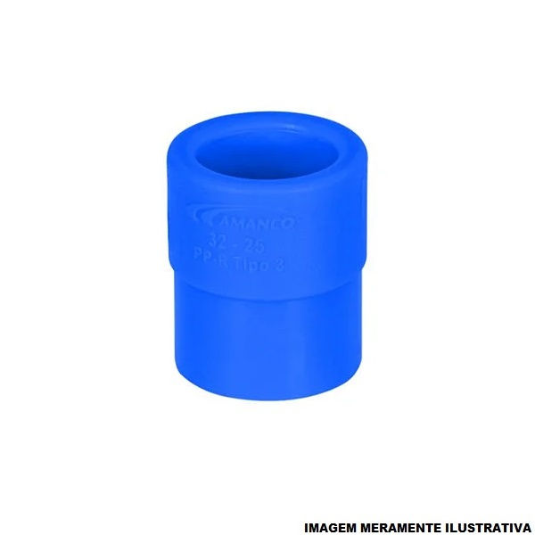 Bucha PPR Redução Macho/Fêmea 90x75 mm Industrial Azul
