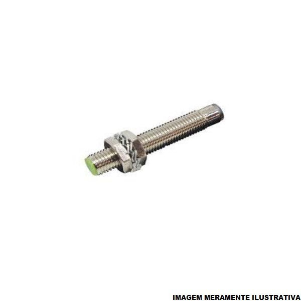 Sensor Indutivo Faceado Cilíndrico M8 PNP 10-36VCC 1NA Alcance 1 mm com Conector M8 3 Fios IP67 com LED