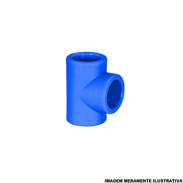 Te PPR Fêmea/Fêmea/Femea 63 mm Industrial Azul