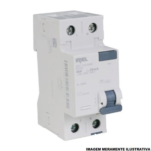 Interruptor dr Bipolar 6 KA 220/380VCA 25A 30 MA DIN Tipo AC Diferencial Residual