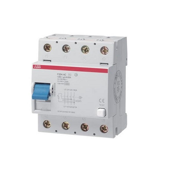 Interruptor dr Tetrapolar 6 KA 220/400VCA 63A 30 MA DIN Tipo AC Diferencial Residual