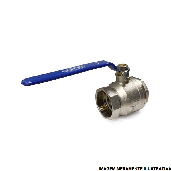 Válvula Válvula Latão Esfera Monobloco Passagem Plena 1.1/2" com Alavanca com Rosca BSP PN 25